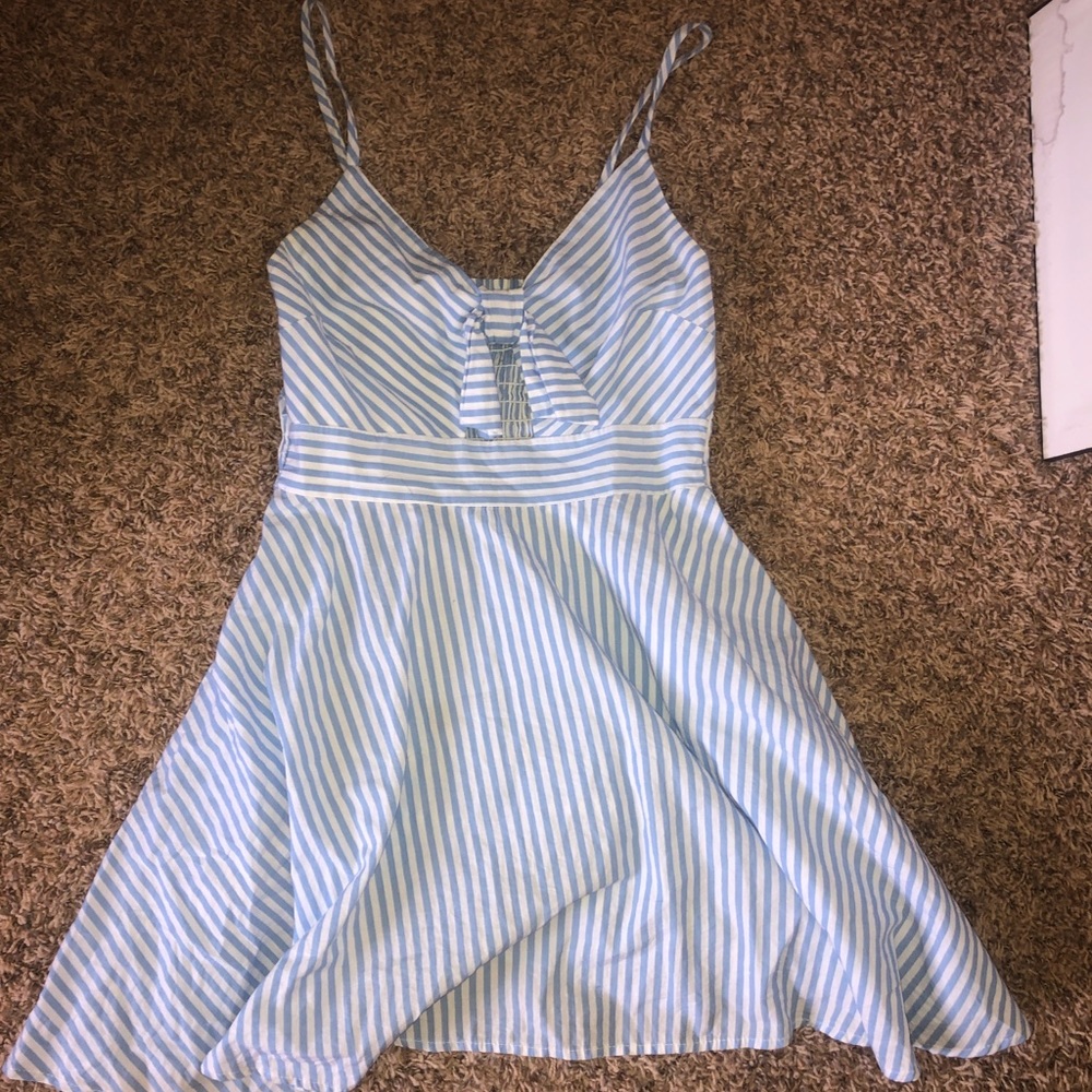 Blue and white sundress